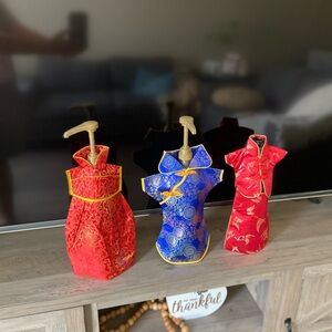Elegant Asian-Inspired Wine Bottle Covers